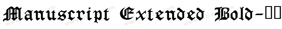 Manuscript Extended Bold字体转换